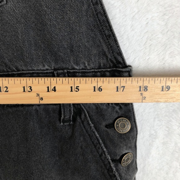 Show Me Your MUMU Portland Distressed Overalls Women's Sz L Washed Black Casual - Picture 9 of 11